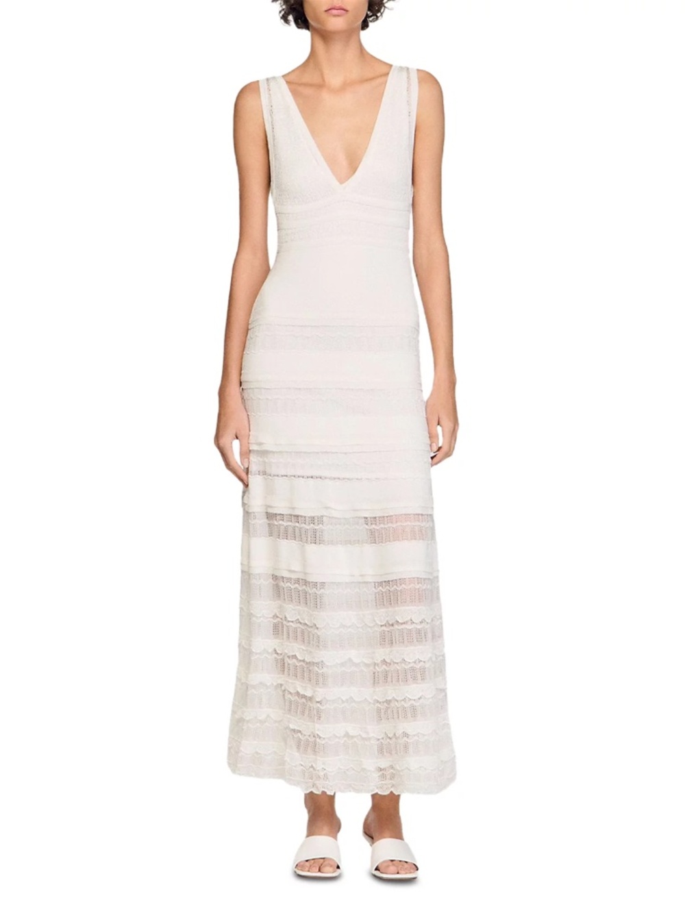 Zinnia Pointelle Knit Maxi Dress